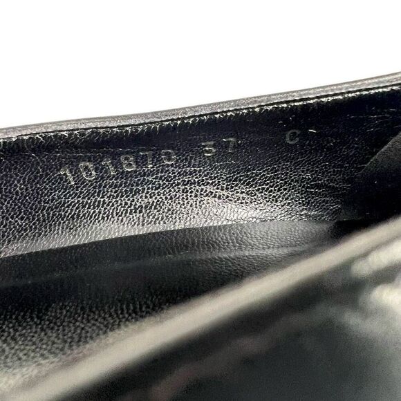 Gucci Size Sz 7 Leather Black Authentic w/ Serial# Slip-On Heel Pumps Size 37C I - Picture 4 of 12